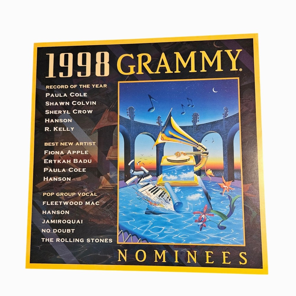 Vintage 1998 Grammy Nominees‎ 12x12 Double Sided Promo Poster MCA Pop Rock